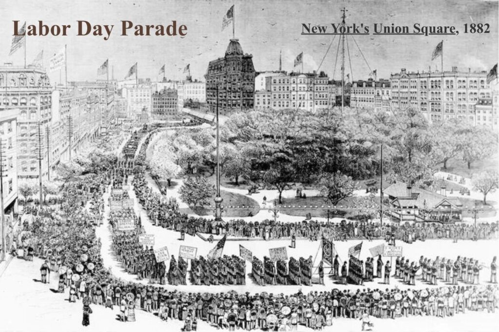 Labor Day Parade in New York's Union Square, 1882